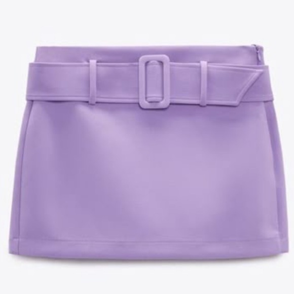 ZARA Lavender Women's Belted Skort - Picture 5 of 5